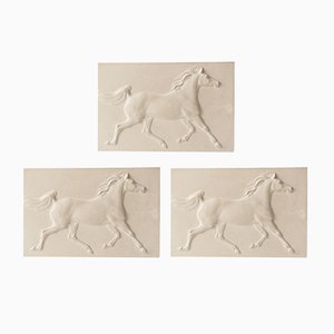 Vintage Plaster Arab Horses by Jochen Ihle, 1974, Set of 3