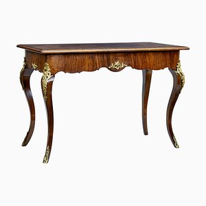 Table d'Appoint Renouveau Rococo en Noyer et Dorure, 19ème Siècle