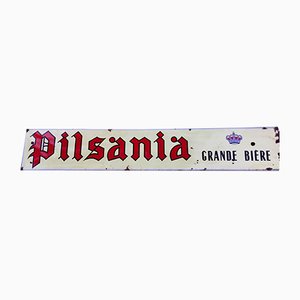 Enameled Pilsania Beer Sign, 1940s