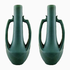 Mid-Century Vallauris French Ceramic Vases, 1940s, Set of 2