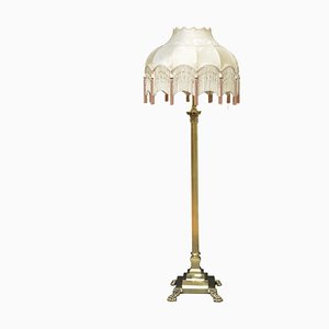 Antique Victorian Brass Floor Lamp, 1880s