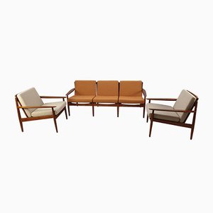 Teak Living Room Set by Svend Åge Eriksen for Glostrup, 1960s, Set of 3