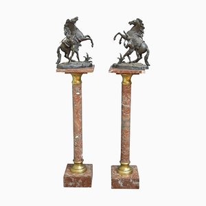 Victorian Marble Columns, 1880s, Set of 2