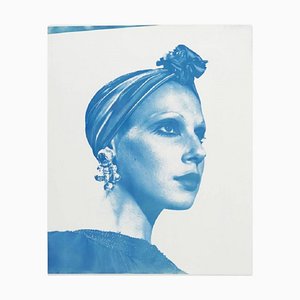 Französisches Poster einer Frau mit Kopfbedeckung von Robert Jean Chapuis, 1950er