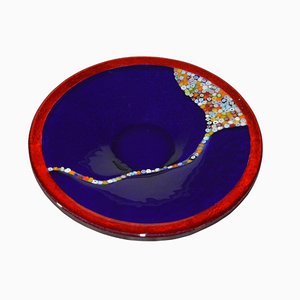 Centro de mesa Cascata T30 de cristal de Murano azul cobalto de Birello para Vévé Glass