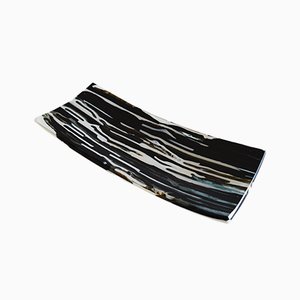 Schwarz-weiße Marty R30 Schale aus Muranoglas von Stefano Birello für VéVé Glas