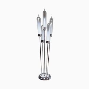 Lámpara de pie Mid-Century de cristal de Murano de Mazzega, años 70
