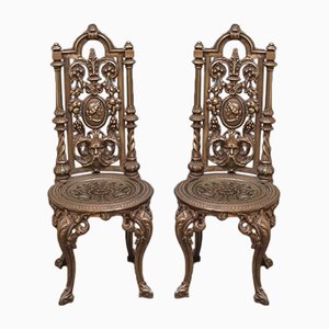 Chaises Antiques en Fonte, Set de 2