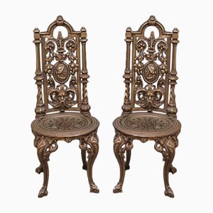 Set of Antique Cast Iron Chairs