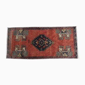 Small Hand-Knotted Low Pile Oushak Rug, 1970s