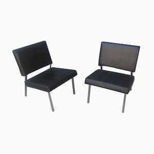 Juego de Poltronas vintage de cuero sintético