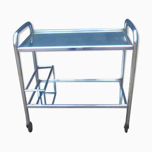 Vintage Chrome Serving Bar Cart