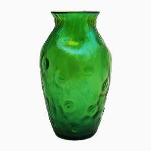 Schillernde Crete Rusticana Vase aus Glas von Johann Loetz, 1900er