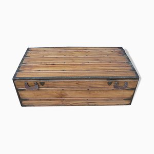 Malle de Voyage Antique en Bois