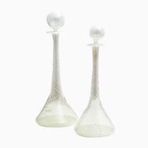 Vases en Verre Soufflé par Aureliano Toso pour Aureliano Toso, Italie, 1950s, Set de 2