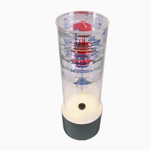 Lámpara de mesa industrial vintage de vidrio acrílico