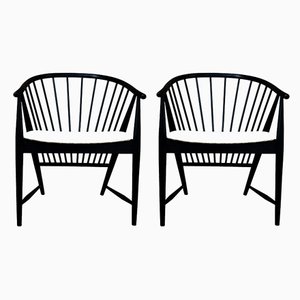 Beech and Velvet Sunfeather Lounge Chairs by Sonna Rosén for Nässjö Stolfabrik, 1954, Set of 2