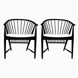 Set of Beech and Velvet Sunfeather Lounge Chairs by Sonna Rosén for Nässjö Stolfabrik, 1954