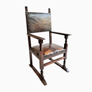 Antique Italian Walnut Desk Chair