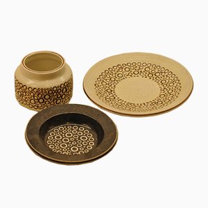 Vintage Kreta Keramik Set von Britt-Louise Sundell, 3 . Set