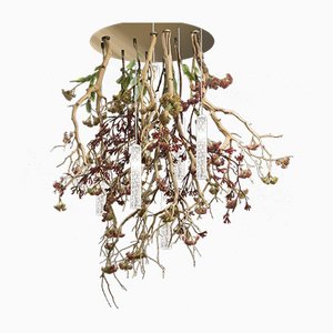 Lampadario Flower Power in manzanite con perle in vetro di Murano di VGnewtrend