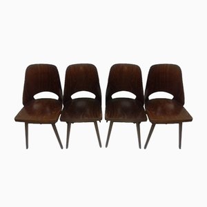 Beech Dining Chairs from Thonet, 1960s, Set of 4