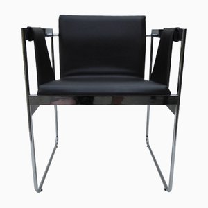 Modernist Chrome and Skai Armchair, 1960s