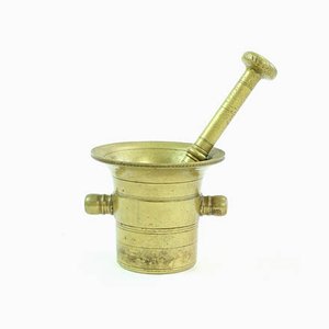 Vintage Czechoslovakian Brass Pestle & Mortar, 1940s