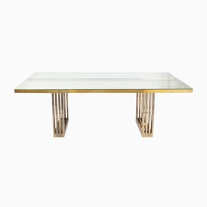 Vintage Brass & Glass Table