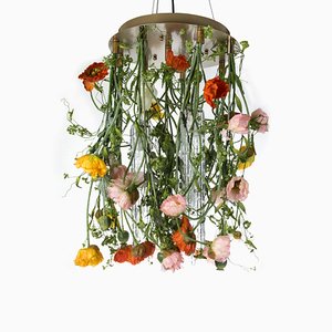 Champagner Murano Glas Poppy Flower Power Kronleuchter von VGnewtrend