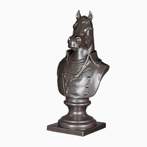 Italian Black Ceramic Marengo Bust by Marco Segatin for VGnewtrend