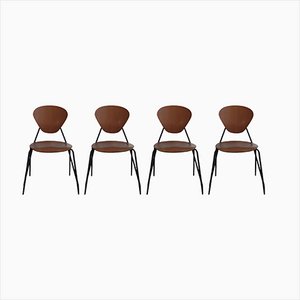 Italian Teak Dining Chairs from ISA, 1960s, Set of 4