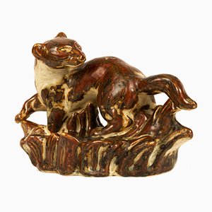 Statuetta Mid-Century in gres di Knud Kyhn per Royal Copenhagen, Danimarca