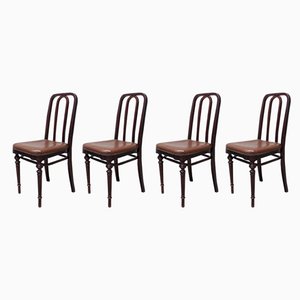 Chaises de Salle à Manger Antiques en Bois, 1910s, Set de 4