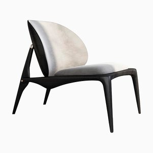 Ash & Leather Lounge Chair by Ben Wu