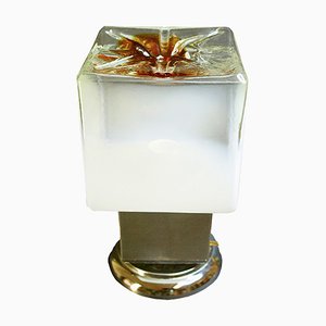 Tischlampe aus verchromtem Metall & Glas von Toni Zuccheri für VeArt, 1970er