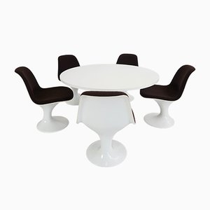 Space Age Mushroom Dining Table & 5 Chairs Set by Farner & Grunder, 1960s, Set of 6