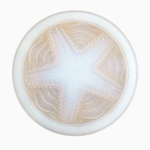 Vintage Opalescent Glass Starfish Dish from Rene Lalique