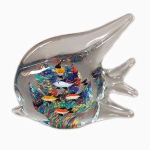 Murano Glass Colorful Fish-Shaped Paperweight, 1950s