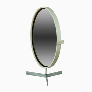 Miroir Rond Blanc par Uno & Östen Kristiansson pour Luxus, 1960s