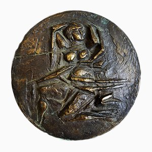 Bronze Medallion Venus Centerpiece by Mario Pinton, 1960s