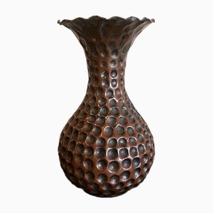 Gewellte Mid-Century Vase aus Kupfer von Callegaris Udine