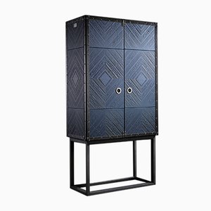 Walnut Cocktail Cabinet on Stand by Jacobo Ventura