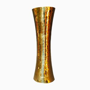 Mid-Century Embossed Brass Vase from Zanetto