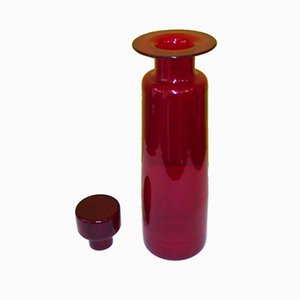 Mid-Century Red Glass Vase by Luciano Gaspari for Salviati & C.