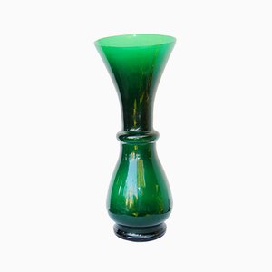 Jarrón Mid-Century de vidrio verde de Sergio Asti para Salviati & C.