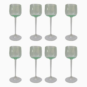 Verres à Vin Art Nouveau Antiques, Set de 8