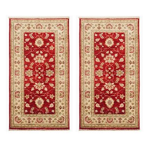 Pakistani Hand-Knotted Wool Carpets, 1980s, Set of 2