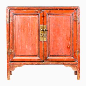 Red Lacqured Cabinet from Ningbo, 1920s