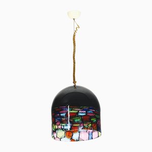 Lampada a sospensione in vetro di Murano di Noti Massari per Leucos, anni '70